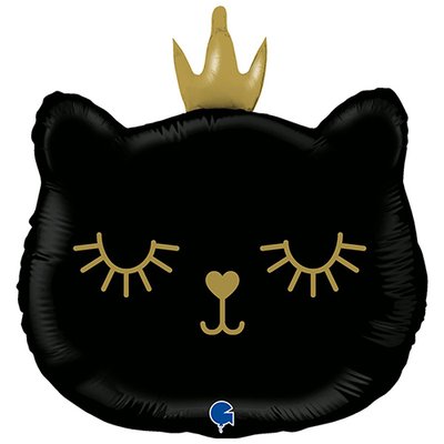 Кошечка с короной черная 2948 фото